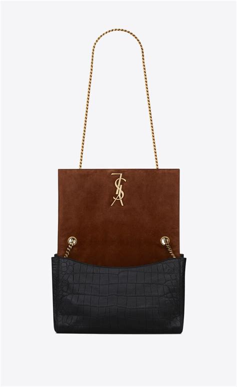 ysl kate croc medium|REVERSIBLE KATE MEDIUM IN CROCODILE.